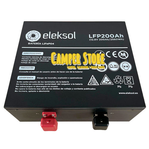 Batería de litio Eleksol 200Ah/12,8V. Bajo asiento
