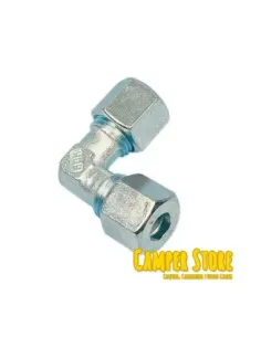 Codo ermeto para tubo de gas de 8 mm