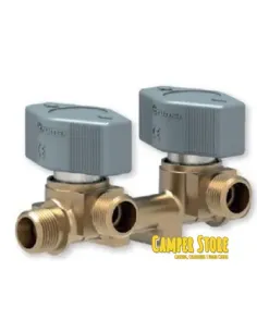 Llave de paso de gas de 2 vias. 8mm