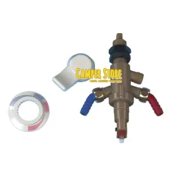 Grifo mezclador con interruptor blanco