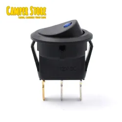Interruptor unipolar 12V, con led azul