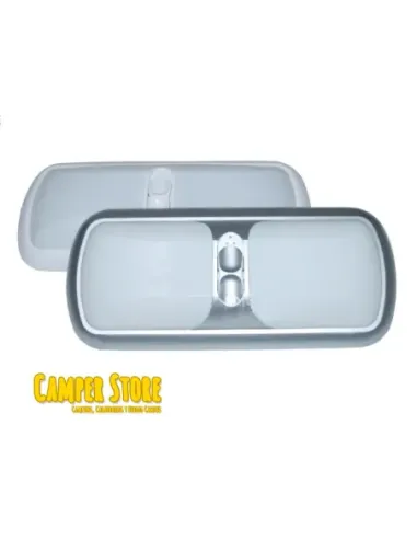 Aplique de 2 lamparas de techo o pared. Gris Plata