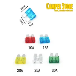 Pack de 10 Fusibles. Desde 5A a 30A