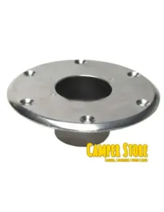 Anclaje encastrable para pata de mesa camper modular. Cromado