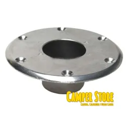 Anclaje encastrable para pata de mesa camper modular. Cromado