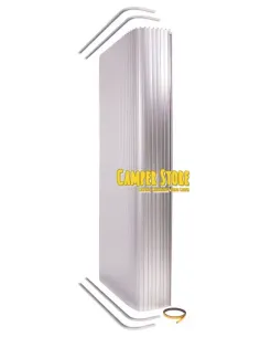 Puerta de persiana enrollable para baños. Gris