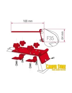 Soporte Standard para toldo Fiamma F35 sobre baca