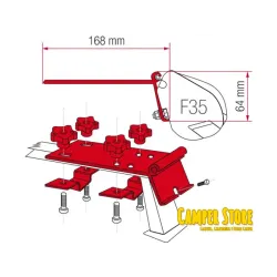 Soporte Standard para toldo Fiamma F35 sobre baca
