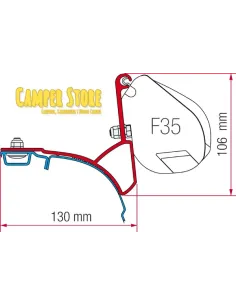 Soporte F35 VW T5 / T6 / Multivan (con guía)
