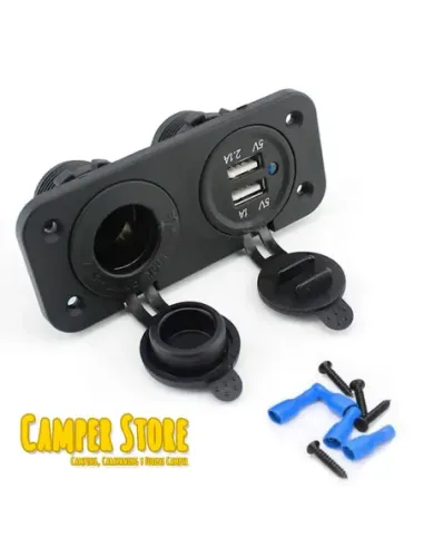 Toma 12V + Toma USB doble