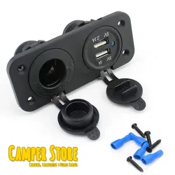 Toma 12V + Toma USB doble