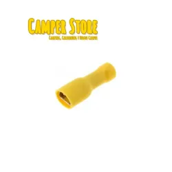 Terminal conector faston hembra aislado. Cable de 4