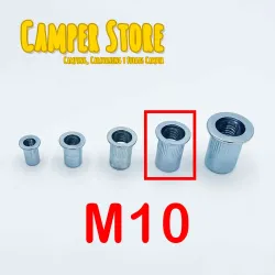 Tuerca remachable de acero M10