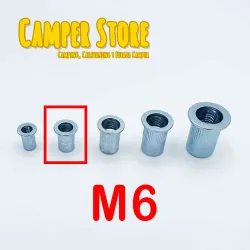 Tuerca remachable de acero M6