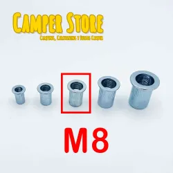 Tuerca remachable de acero M8