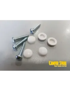 Tornillos roscachapa con tapón embellecedor Blanco