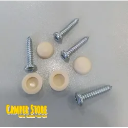 Tornillos roscachapa con tapón embellecedor Beige