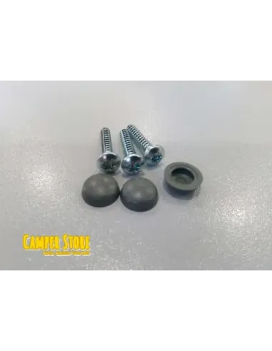 Tornillos roscachapa con tapón embellecedor Gris