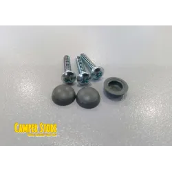 Tornillos roscachapa con tapón embellecedor Gris