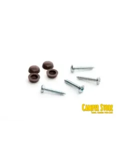 Tornillos roscachapa con tapón embellecedor Marrón