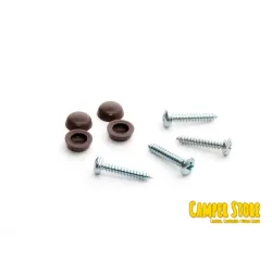 Tornillos roscachapa con tapón embellecedor Marrón