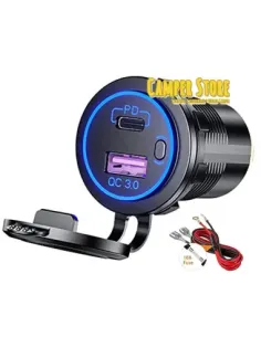 Toma con USB 3.0 + USB tipo C