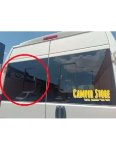Cristal trasero con ventana corredera Ducato +2006, con bisagra 270º. Izquierda