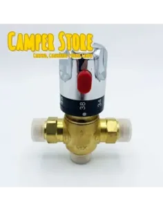 Válvula termostática automática de latón para mezcla de agua