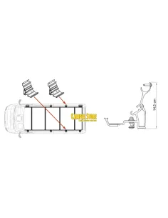 Kit Roof Rail Ducato Extra. 14,5 cm 2