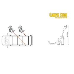 Kit Roof Rail Ducato Extra. 16,5 cm