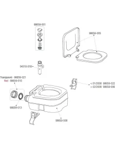Kit cuerpo para Bomba Bi Pot 34 y 39 Fiamma 2