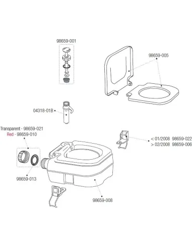Kit cuerpo para Bomba Bi Pot 34 y 39 Fiamma