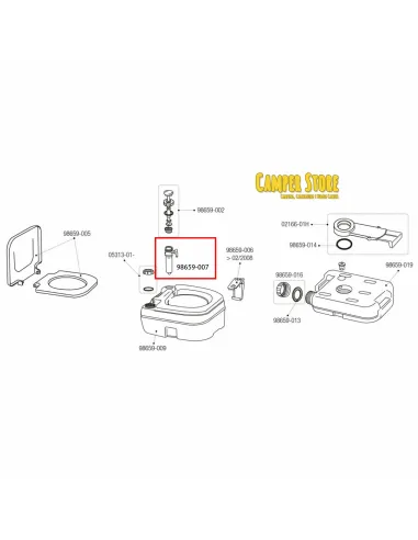 Kit cuerpo para Bomba Bi Pot 30 Fiamma