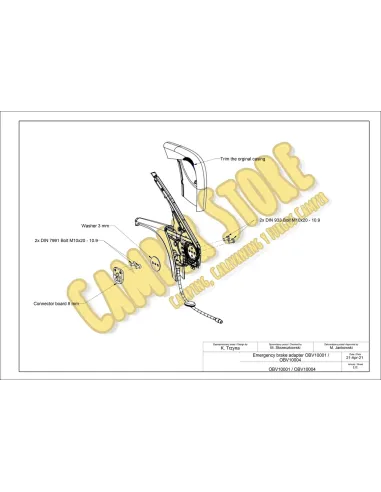 Kit descenso + funda polipiel para freno mano Sprinter/Crafter