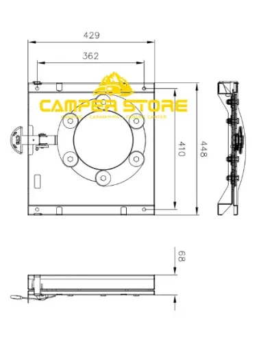 Base Giratoria CTA Trafic Vivaro Talento +2014. Copiloto