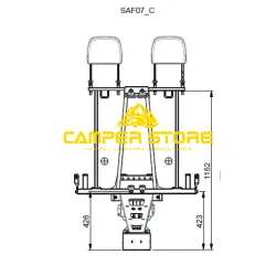Estructura asiento Mobiframe SAF07. Con realce.