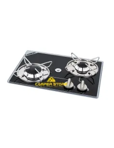 Cocina de cristal Carbest con dos fuegos (70558) Horizontal