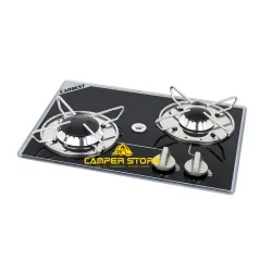 Cocina de cristal Carbest con dos fuegos (70558) Horizontal