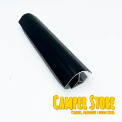 Perfil de aluminio de ángulo corto. NEGRO