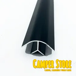 Perfil de aluminio de ángulo corto. NEGRO