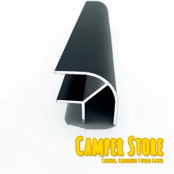 Perfil de aluminio de ángulo corto. NEGRO