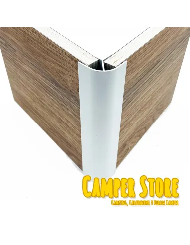 Perfil de aluminio de ángulo corto. BLANCO BRILLO