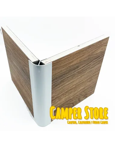 Perfil de aluminio de ángulo corto. BLANCO BRILLO