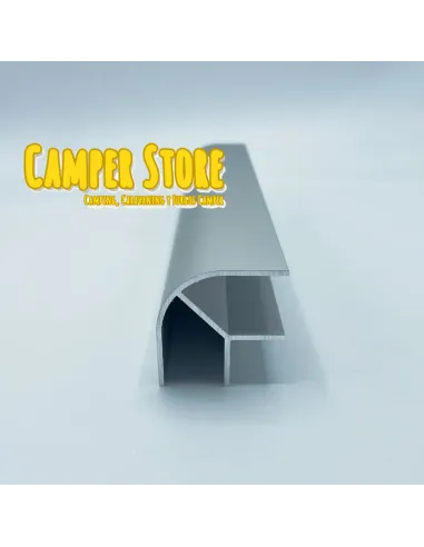 Perfil de aluminio de ángulo corto. PLATA