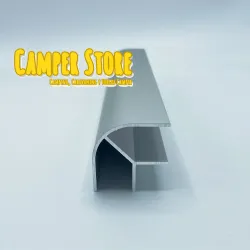 Perfil de aluminio de ángulo corto. PLATA