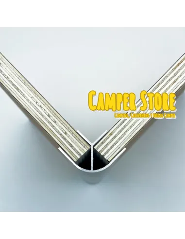 Perfil de aluminio de ángulo corto. PLATA