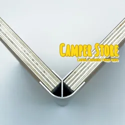 Perfil de aluminio de ángulo corto. PLATA
