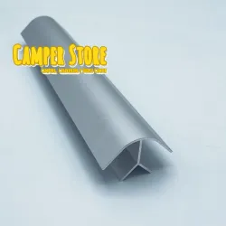 Perfil de aluminio de ángulo corto. PLATA
