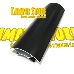 Perfil de aluminio. NEGRO. Abierto ambos lados