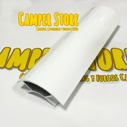 Perfil de aluminio. BLANCO BRILLO. Abierto ambos lados